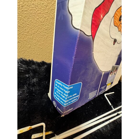 Vintage Brite Star Frosty Silhouette Set Of 3 Lighted Pathway Markers Outdoor - Picture 2 of 4